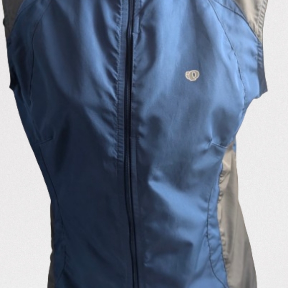 PEARL IZUMI Womens XL Sleeveless Blue Windbreaker Fitness Vest Cycling Running - Picture 2 of 8